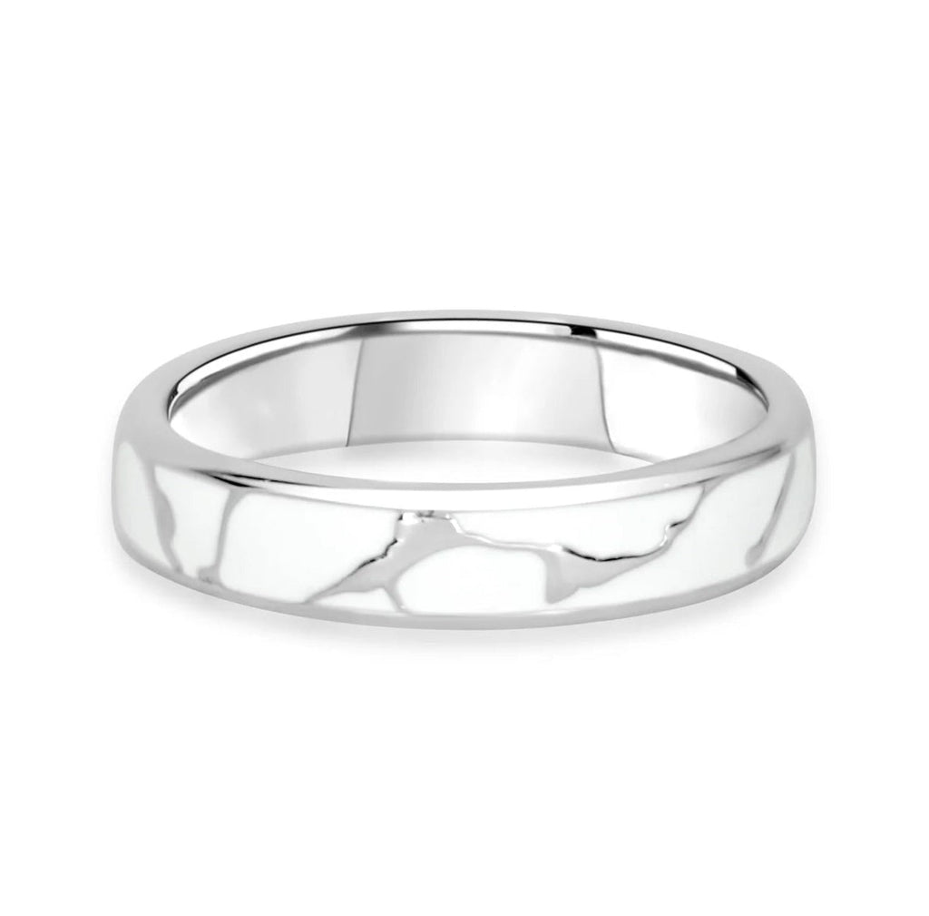 Marble & White Gold Ring