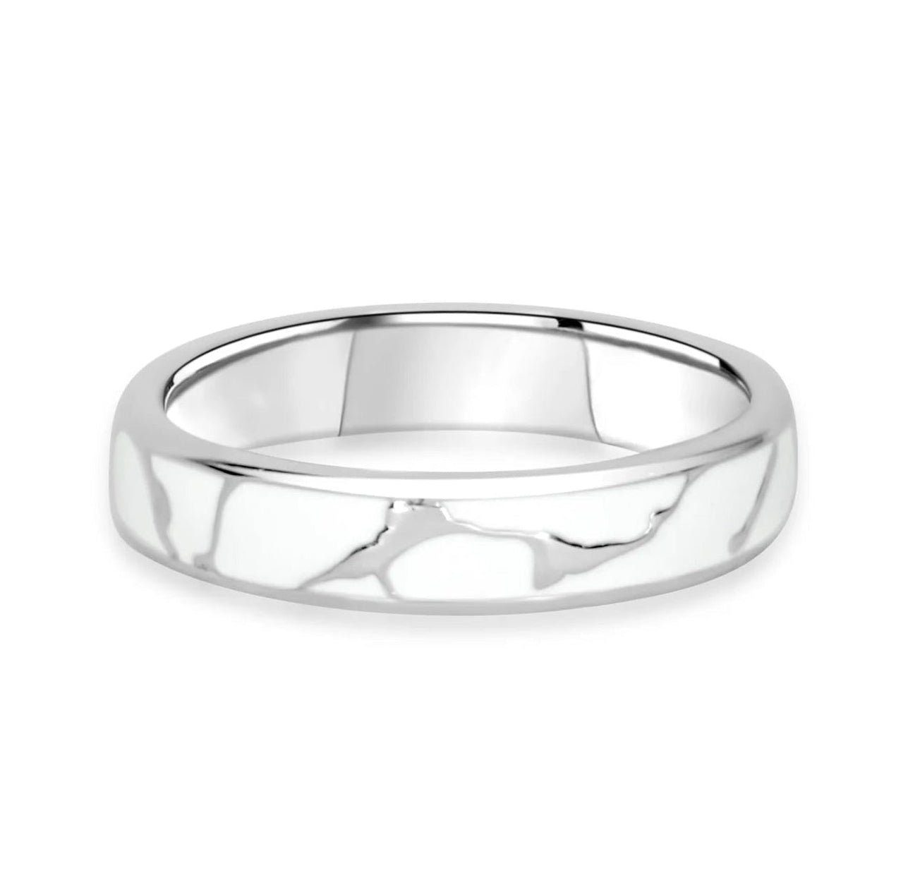 Marble & White Gold Ring